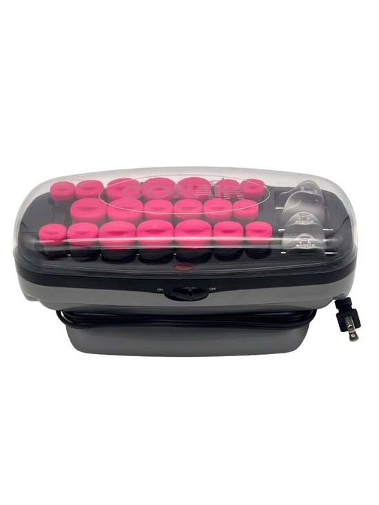 Conair Other - Conair Hairsetter Hot Rollers & 20 Pink Rollers & Clips Heated Case Gray Black